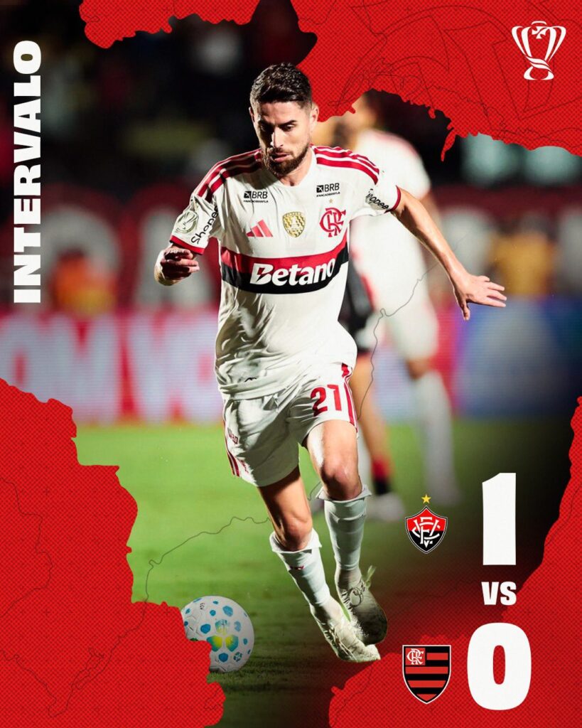 Vitória domina, vence Flamengo por 2 a 0 e avança na Copa do Brasil