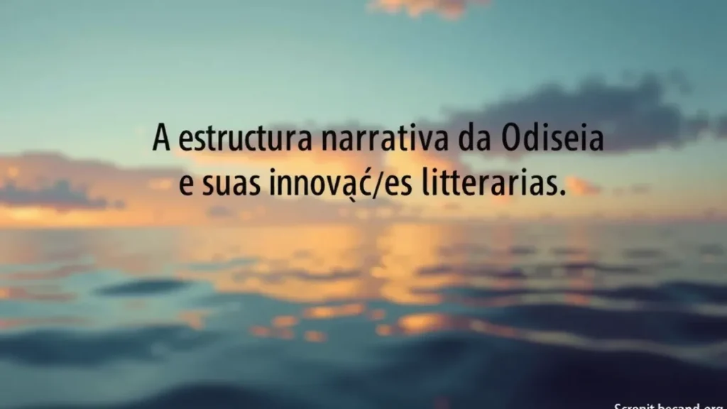 A estrutura narrativa da Odisseia e suas inovações literárias