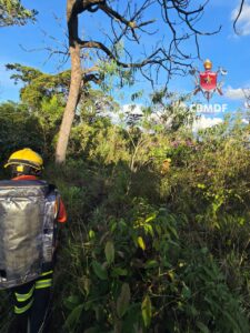 Homem é resgatado por bombeiros após acidente em Brazlândia
