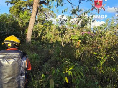 Homem é resgatado por bombeiros após acidente em Brazlândia