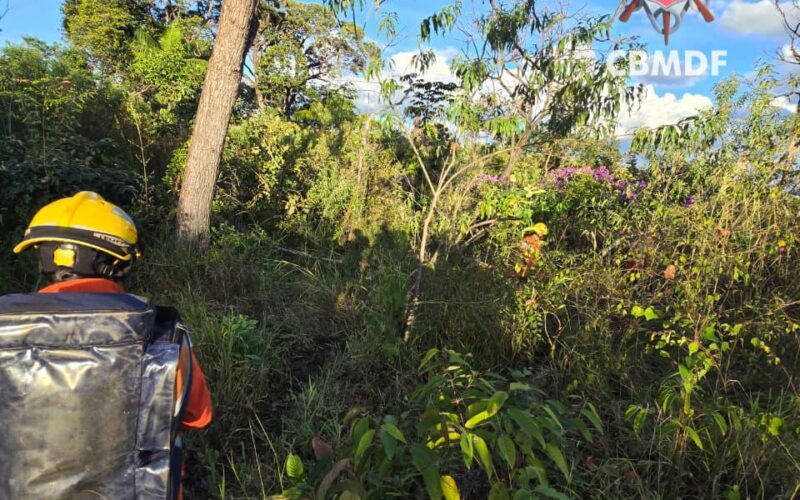 Homem é resgatado por bombeiros após acidente em Brazlândia